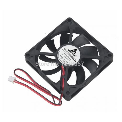 thumbnail interactive-video image 1 of 4-Pack Endlessparts 80mm X 15mm Computer Case Fans - 12V, 2-Pin, Hydraulic Bearing, 2-Wire 1 of 4