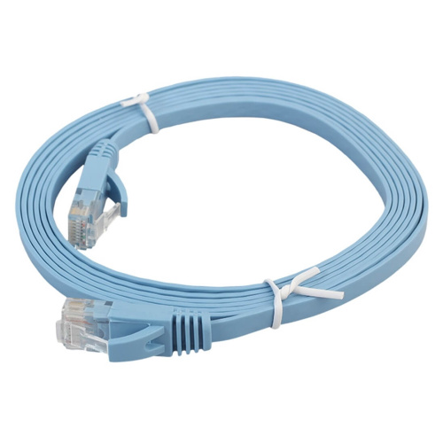 2m Flylead RJ45 CAT6 1000Mbps Flat UTP LAN Cable for Gigabit Blue