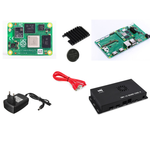 Raspberry Pi Compute Module 4 IO Board kit, with CM4 4GB 32GB EMMC and ...