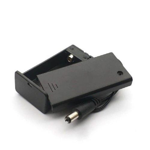 9V Battery Holder With Switch+Cover+DC Jack