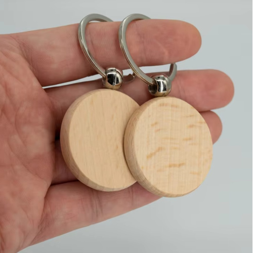 Consumable Keyring Kit Round Wooden - Pack of 10 (To go with Laser Etcher )